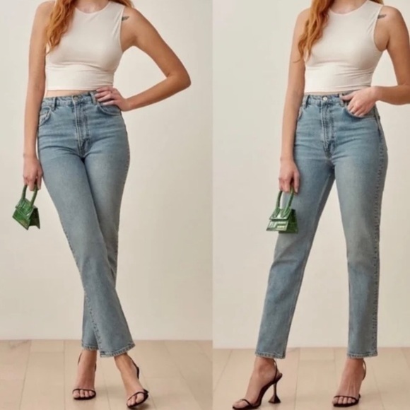 Reformation Denim - Reformation liza ultra high‎ rise straight aden